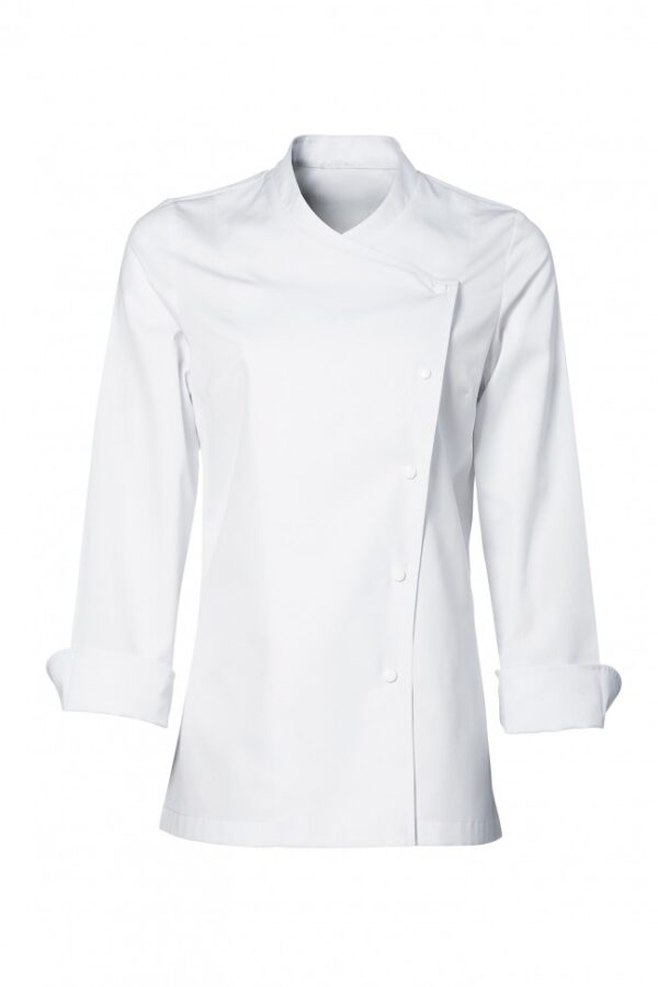 Long Sleeves New Chef Coat Jacket Uniform for women ideal for food service, Caterers and Culinary professional.